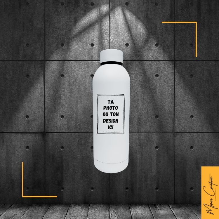 Bouteille d'eau (blanc mat)