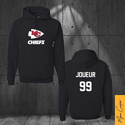 Hoodie noir - Chiefs Kansas City Hoodie noir - Chiefs Kansas City