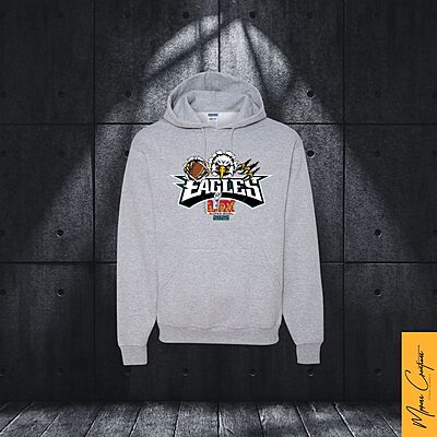 Hoodie gris - Eagles LIX