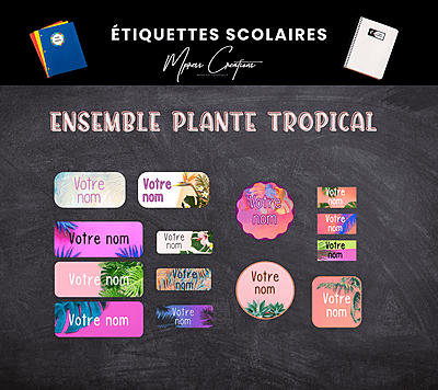 Étiquettes thématique Plante Tropical