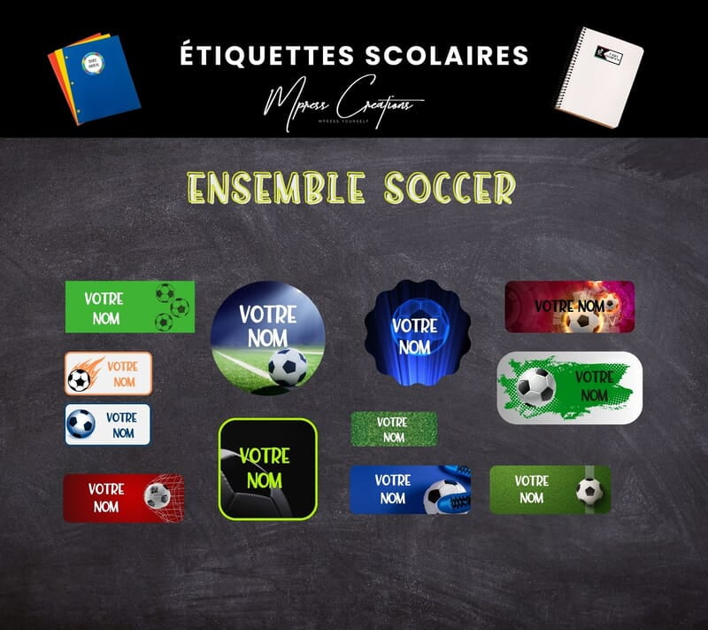 Étiquettes thématique Soccer Étiquettes thématique Soccer