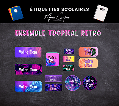 Étiquettes thématique Tropical Retro
