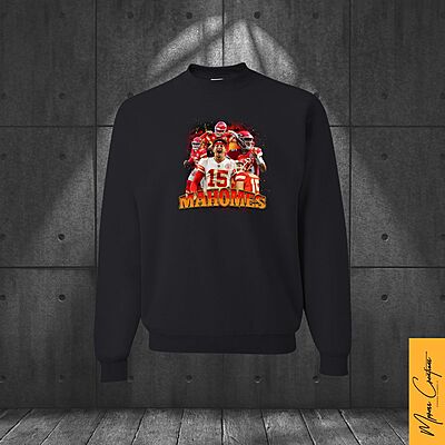 Crewneck noir - Mahomes Chiefs Kansas City