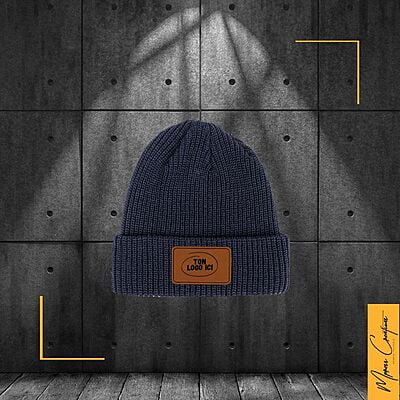 Tuque Beanie Accent - Patch en cuir Tuque Beanie Accent - Patch en cuir