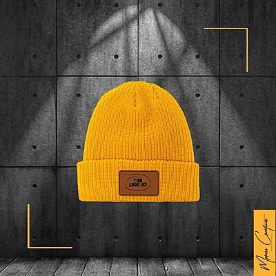 Tuque Beanie Accent - Patch en cuir Tuque Beanie Accent - Patch en cuir