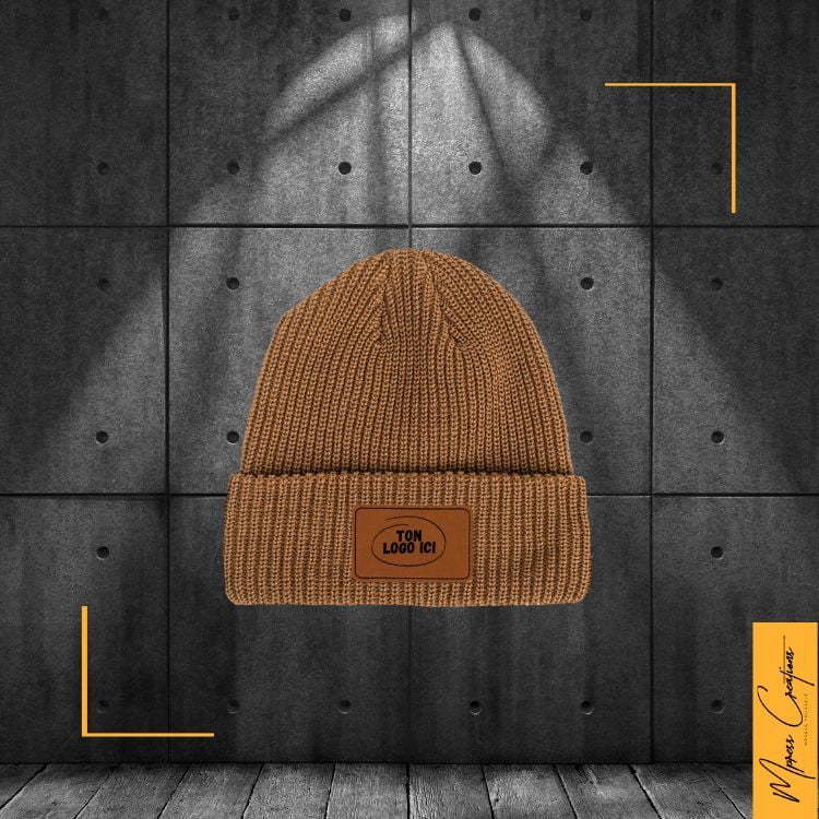 Tuque Beanie Accent - Patch en cuir Tuque Beanie Accent - Patch en cuir