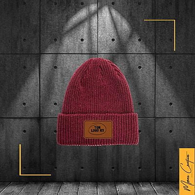 Tuque Beanie Accent - Patch en cuir