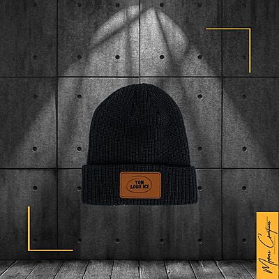 Tuque Beanie Accent - Patch en cuir