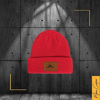 Tuque Beanie Accent - Patch en cuir Tuque Beanie Accent - Patch en cuir